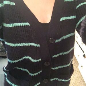 Blue cardigan